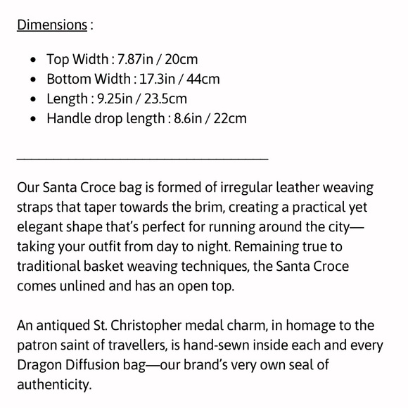 Dragon Diffusion Santa Croce Bag - Large Size - Dark Brown - Picture 14 of 16